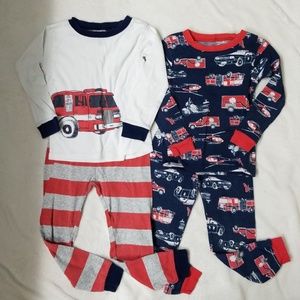 Carter's Boys 3T Emergency Vehicles 4 piece pajama